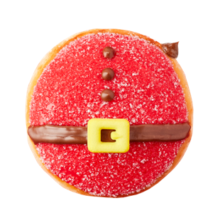 Donut decoration as Santa's belly